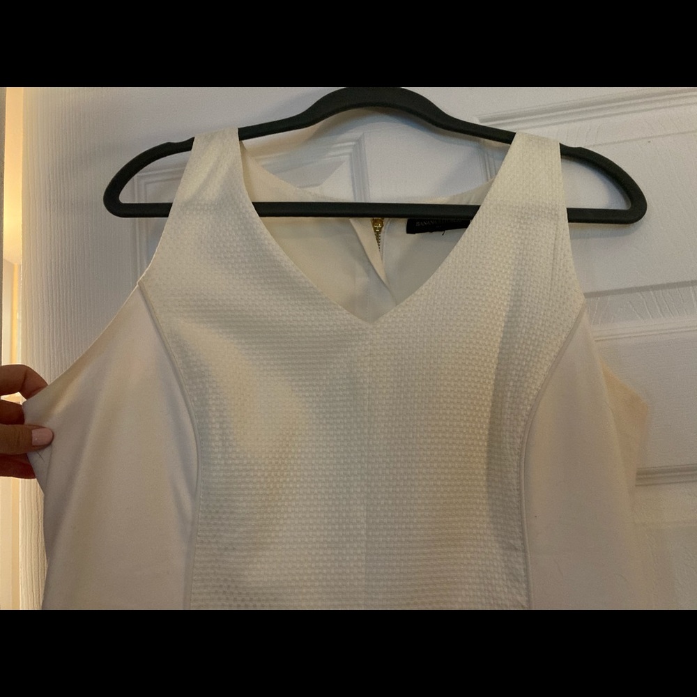 Banana Republic cream sheath dress
